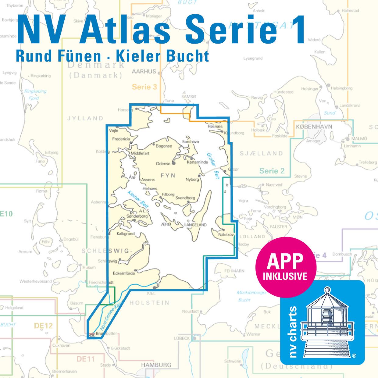 NV Charts Baltic Serie 1 Plano Rund Fünen-Kieler Bucht