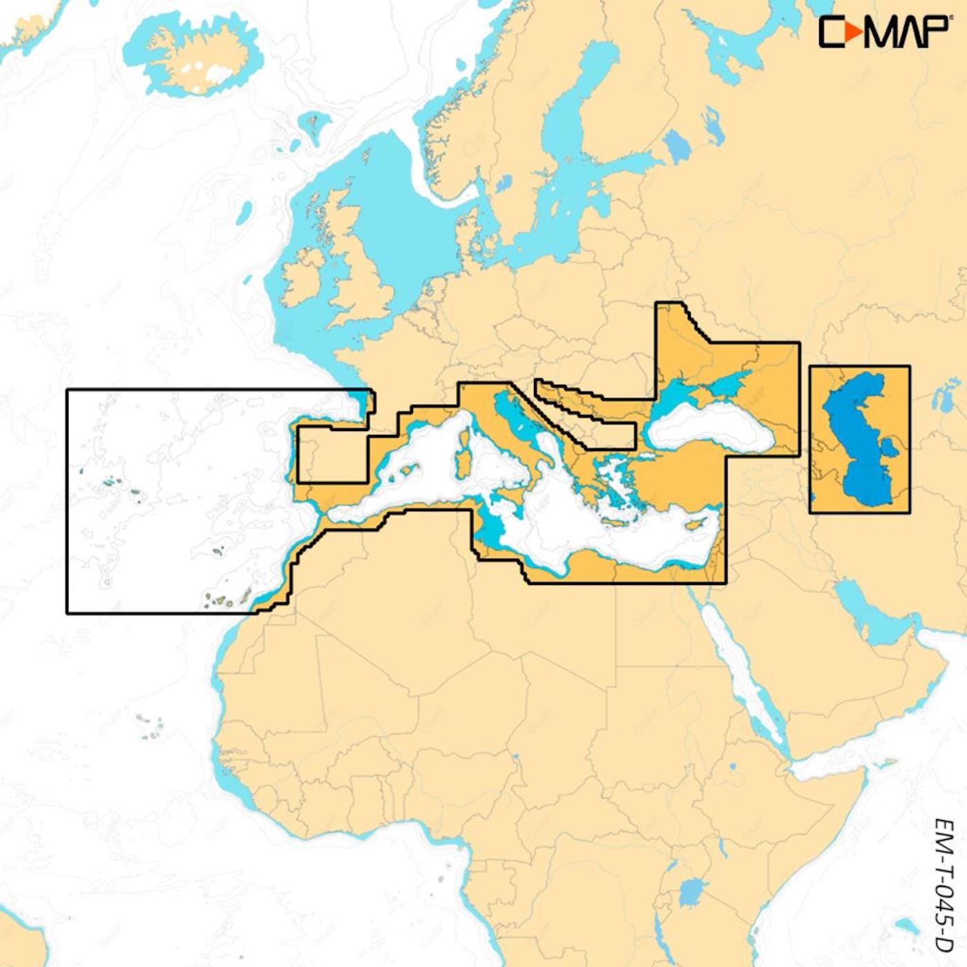 C-MAP Discover X Middellandse Zee, Zuid-Europese kusten EM-T-045