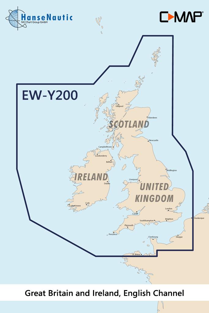 C-MAP Discover Großbritannien Irland Englischer Kanal EW-Y200