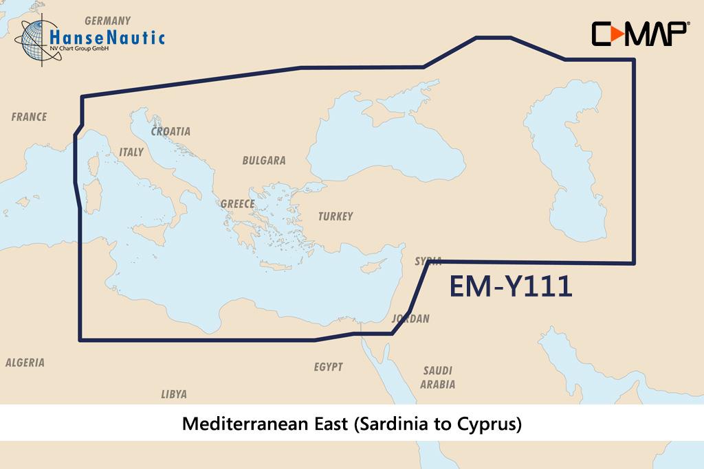 C-MAP Reveal Mittelmeer Sardinien-Zypern (Eastern Mediterranean Black Sea) EM-Y111
