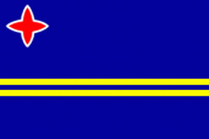 Gastlandvlag Aruba 30X45cm - Glanzend Polyester 