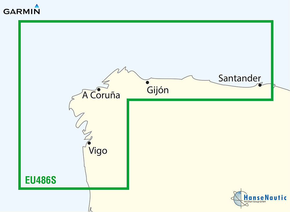 BlueChart Atlantik Galicien (Nordwest-Spanien) g3 Vision VEU486S