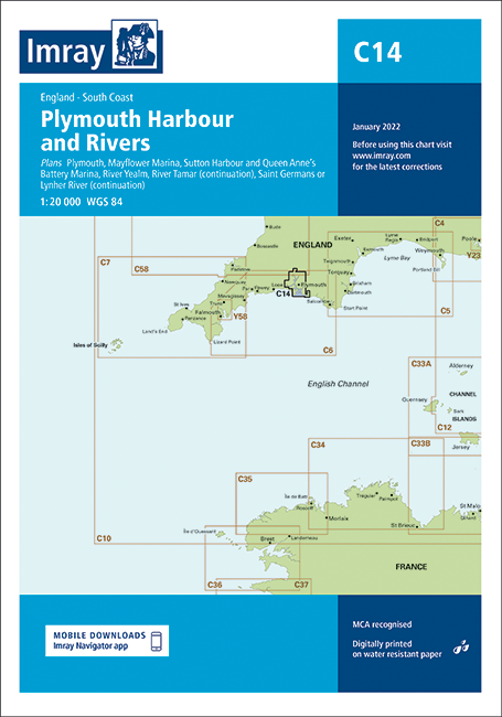 IMRAY CHART C14 Plymouth Harbour and Rivers