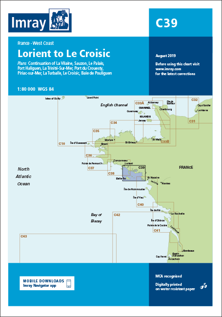 IMRAY CHART C39 Lorient to Le Croisic