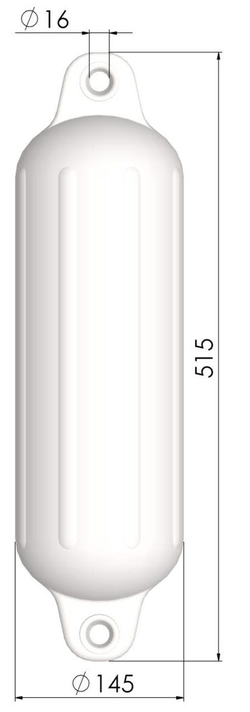 Polyform G3 - Groen Concept langsfender in wit
