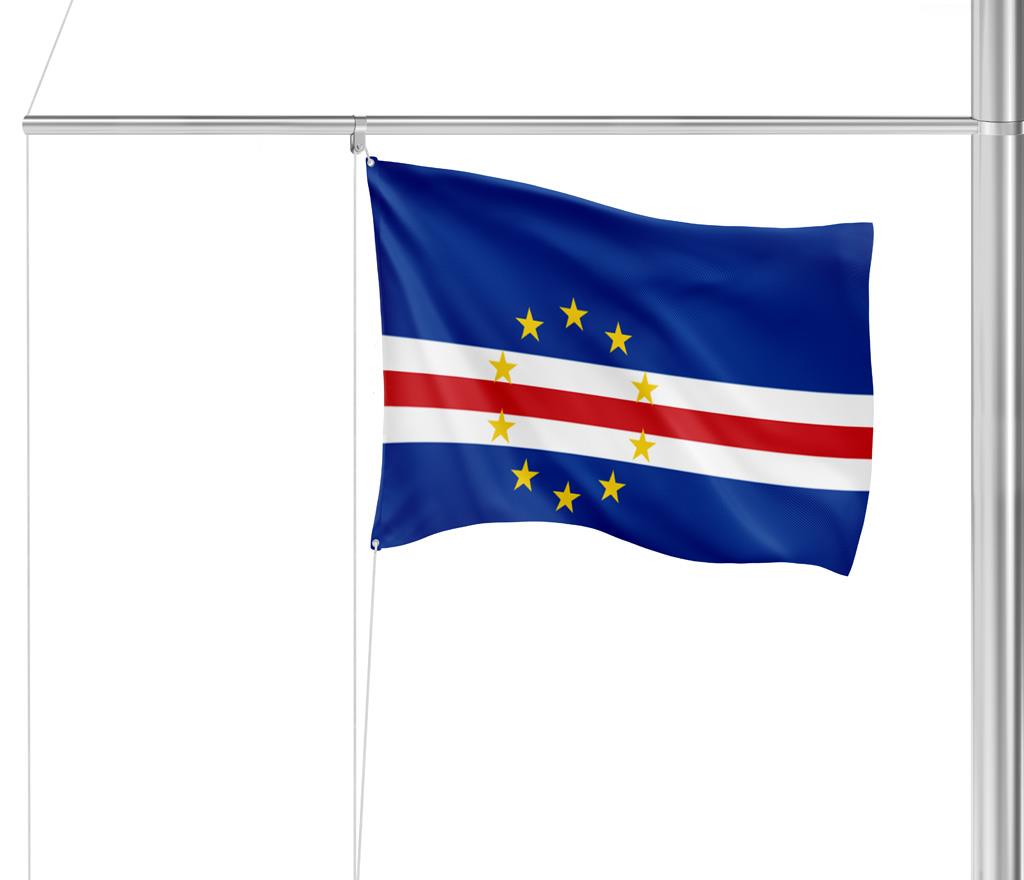 Gastlandvlag Kaapverdië 20X30cm - Glanzend polyester 