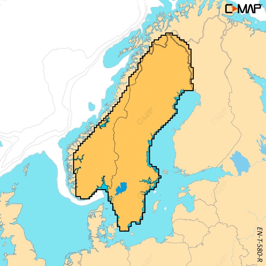 C-MAP Reveal X Schweden und Norwegen (Binnengewässer, Ostseeküste) EN-T-580