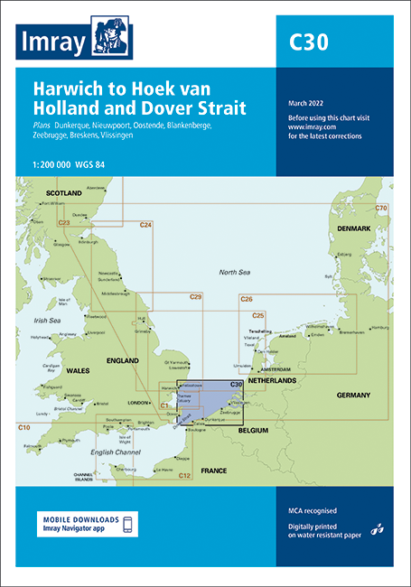 IMRAY CHART C30 Harwich to Hoek van Holland & Dover Strait