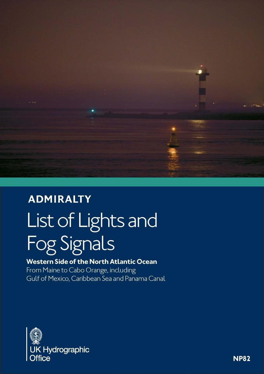 ADMIRALTY NP82 List of light and fog Signals Volume J - W & N Atlantic Ocean