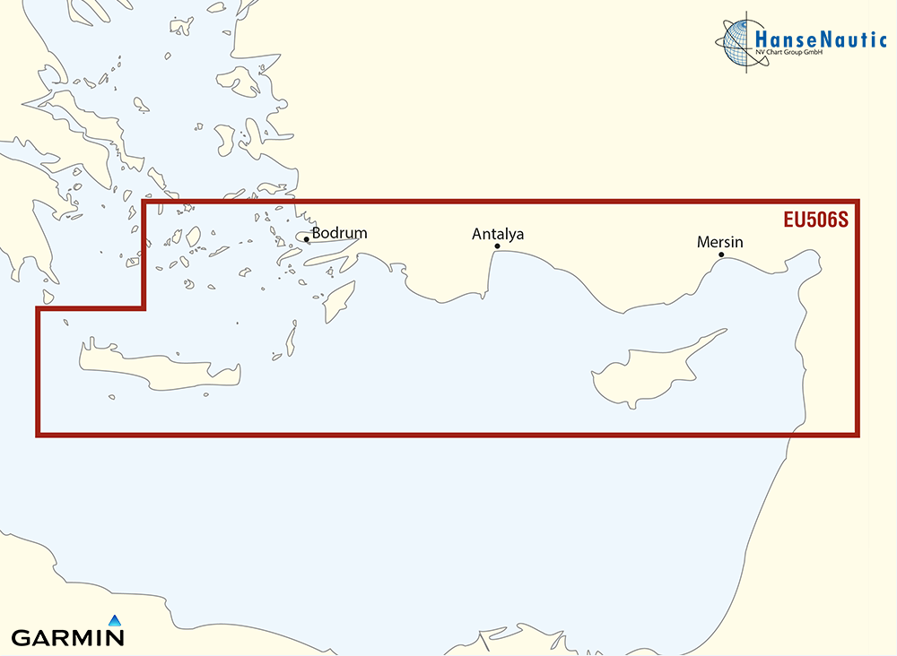 BlueChart Mittelmeer - Kreta-Zypern, südl. Türkei (Crete-Cyprus) g3 Vision VEU506S