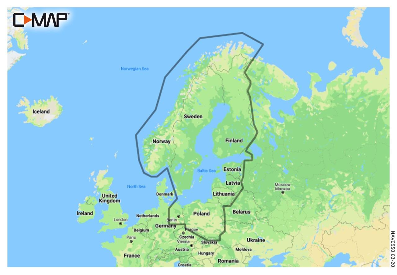 C-MAP Discover Skandinavien (Schweden Norwegen Finnland - Ostsee u. Binnengewässer) EN-Y055