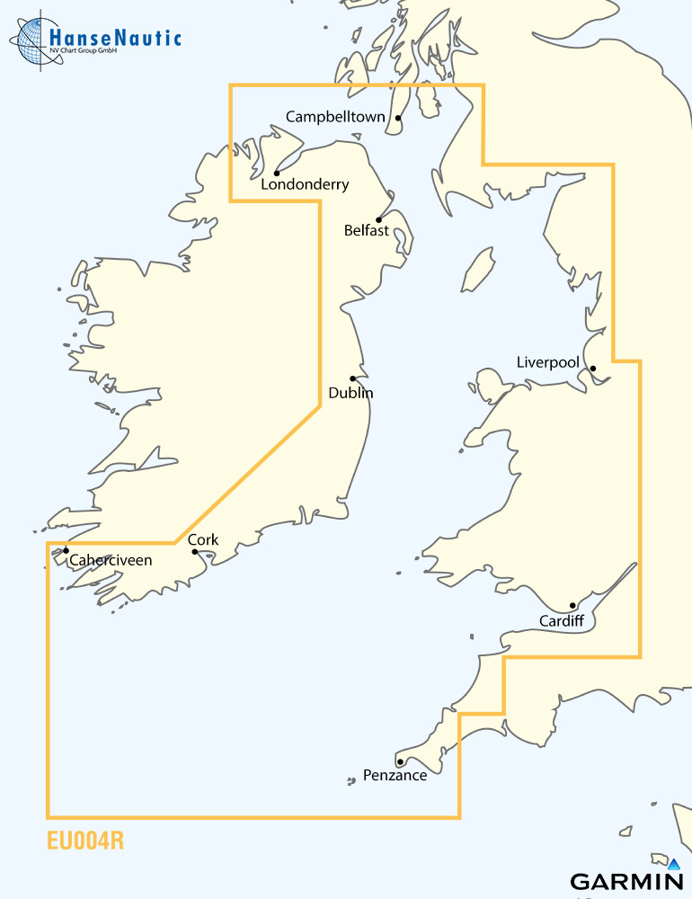 BlueChart Irische See Nordirland bis Cornwall g3 XEU004R