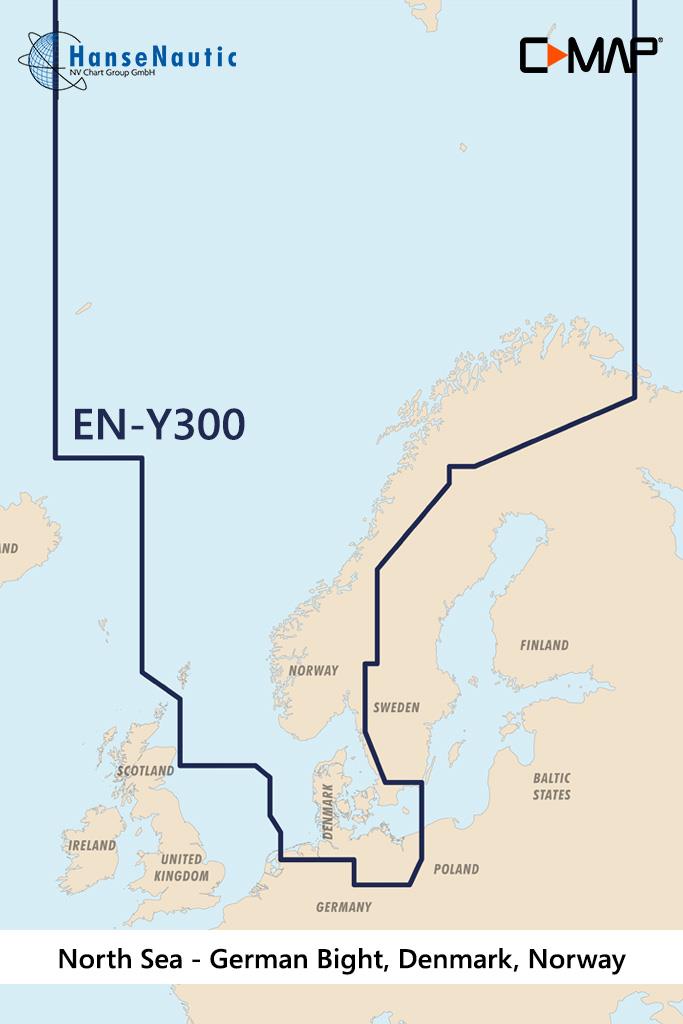 C-MAP Reveal Nordsee u. Dänemark (North Sea Denmark) EN-Y300