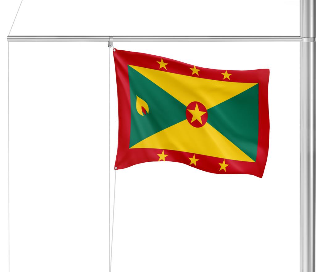 Gastlandvlag Grenada 20x30cm - Glanzend Polyester 