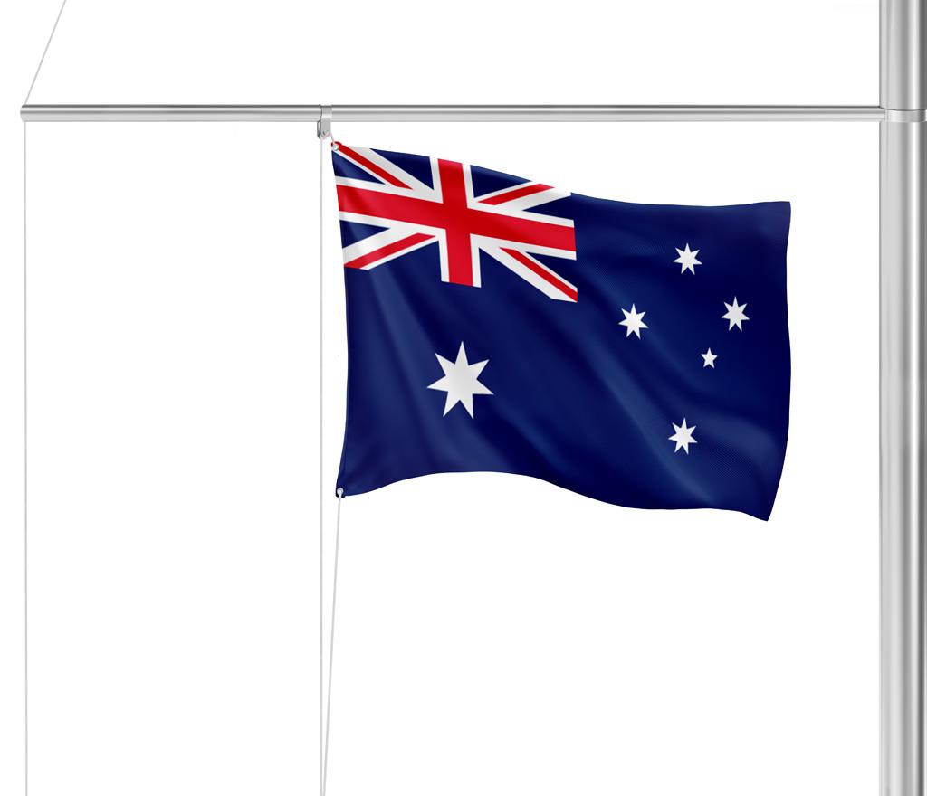 Gastlandvlag Australië 20x30cm - Glanzend Polyester