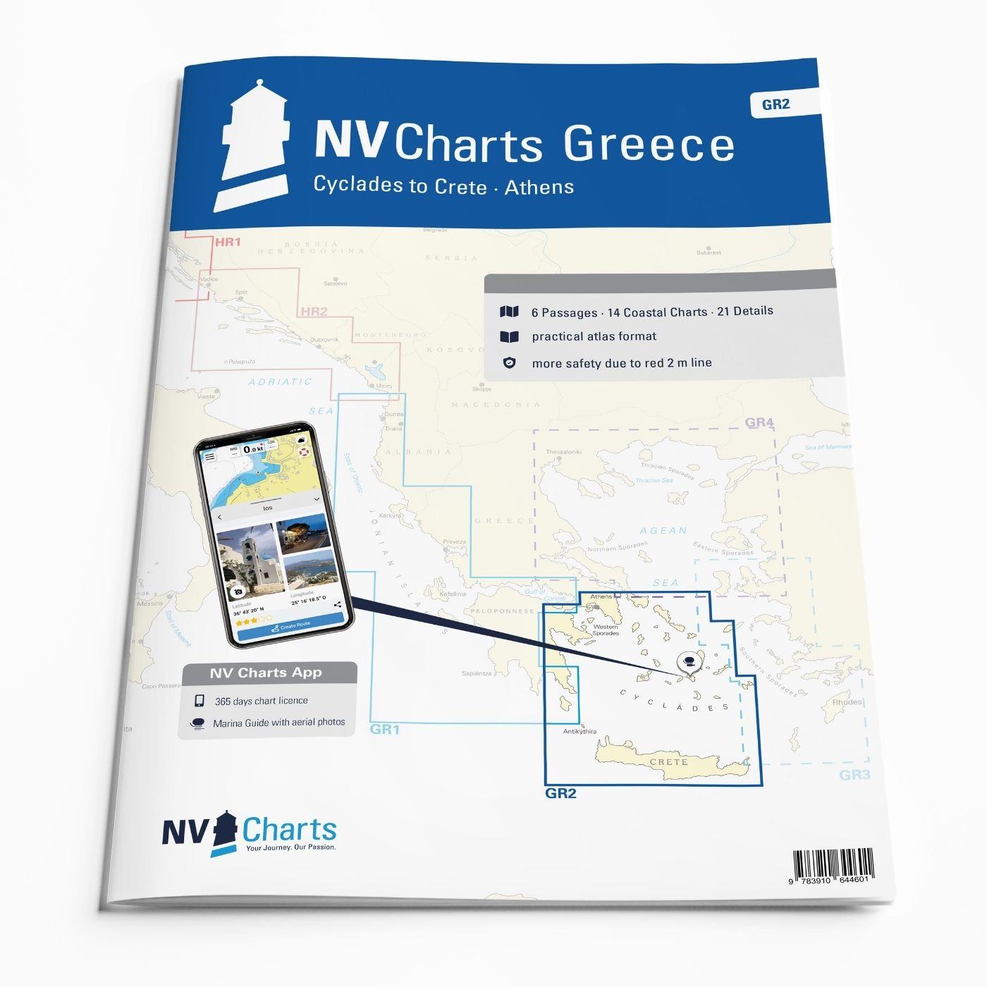 NV Charts Greece GR2 - Kykladen bis Kreta & Athen