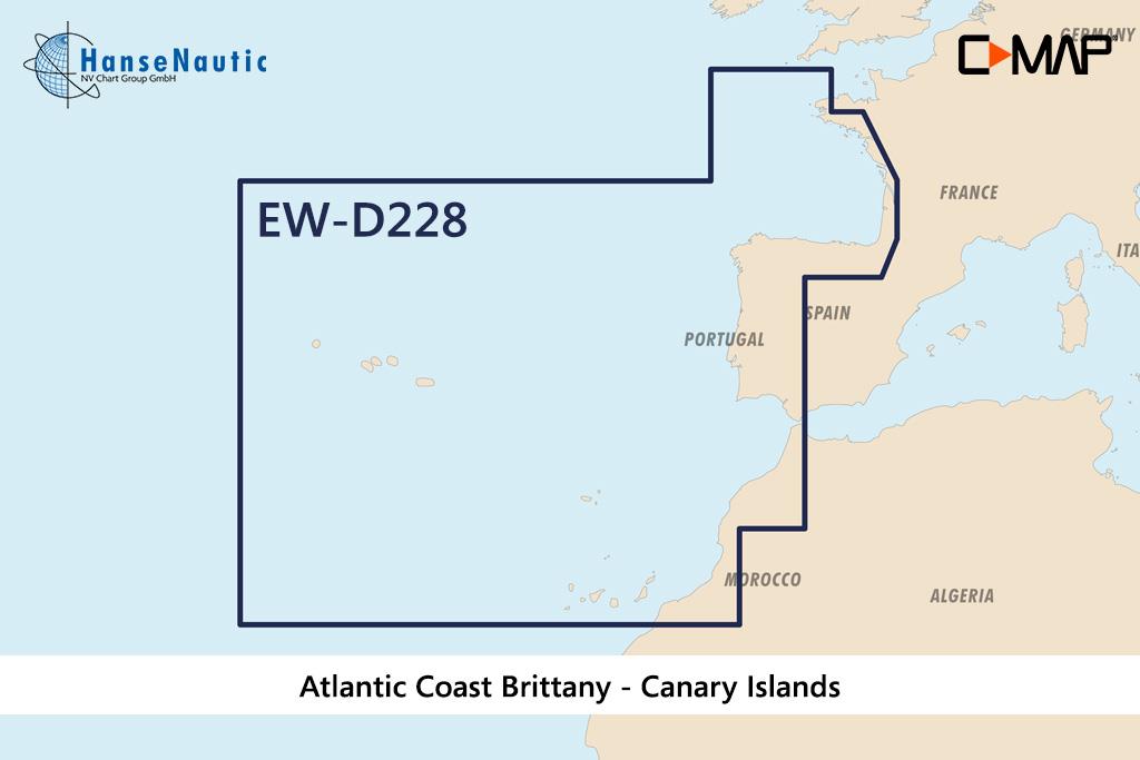C-MAP 4D MAX+ Wide EW-D228 West European Coasts