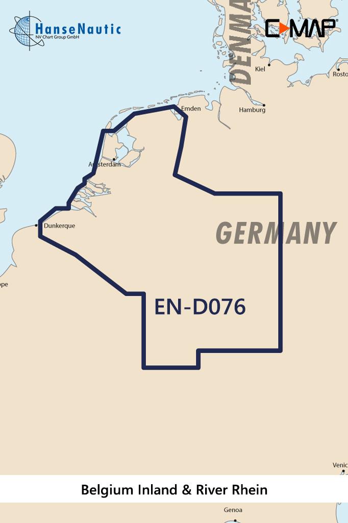 C-MAP 4D MAX+ Wide EN-D076 Belgium Inland & River Rhein