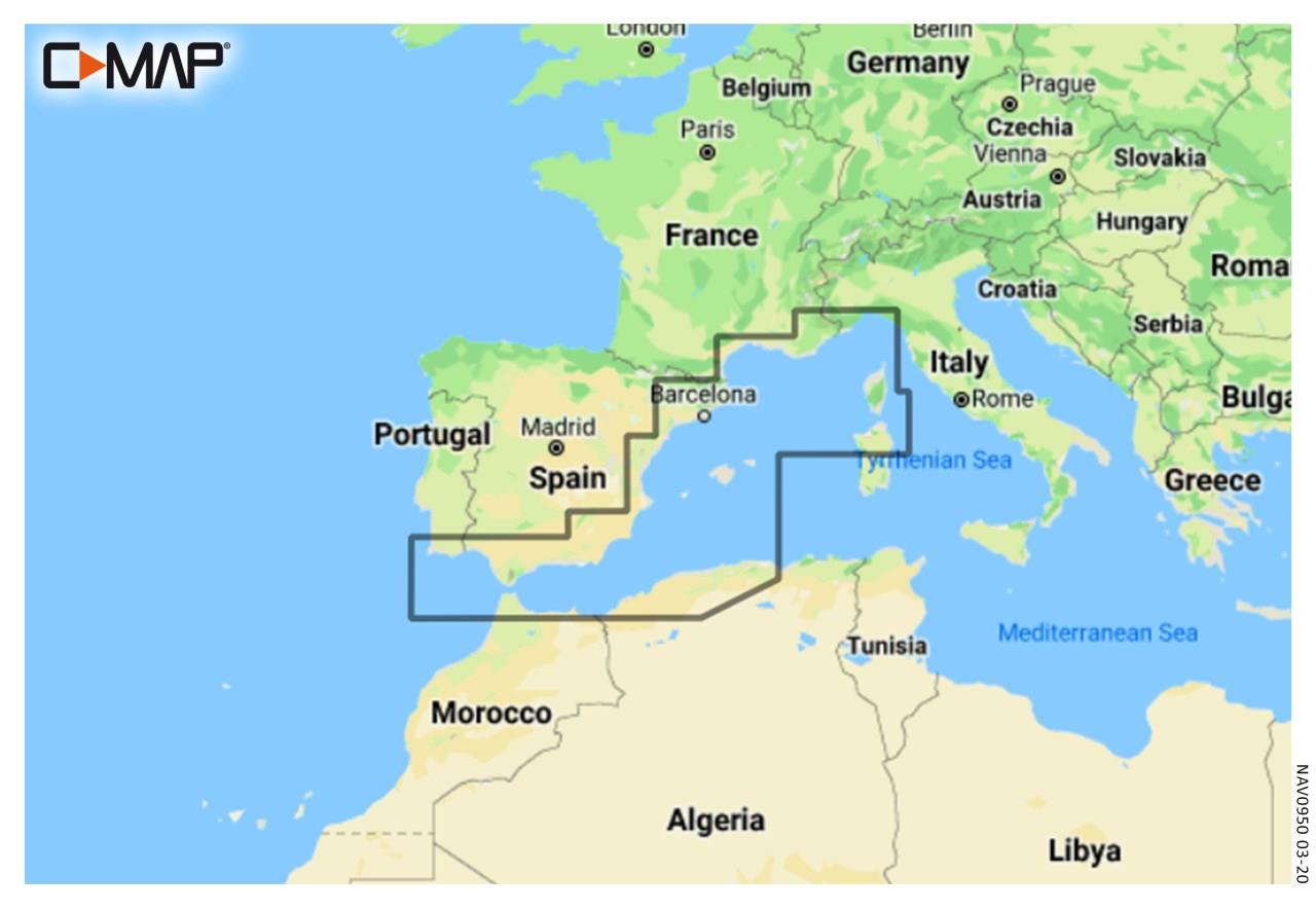 C-MAP Discover Mittelmeer West (Spanien Balearen Frankreich Korsika) EM-Y200