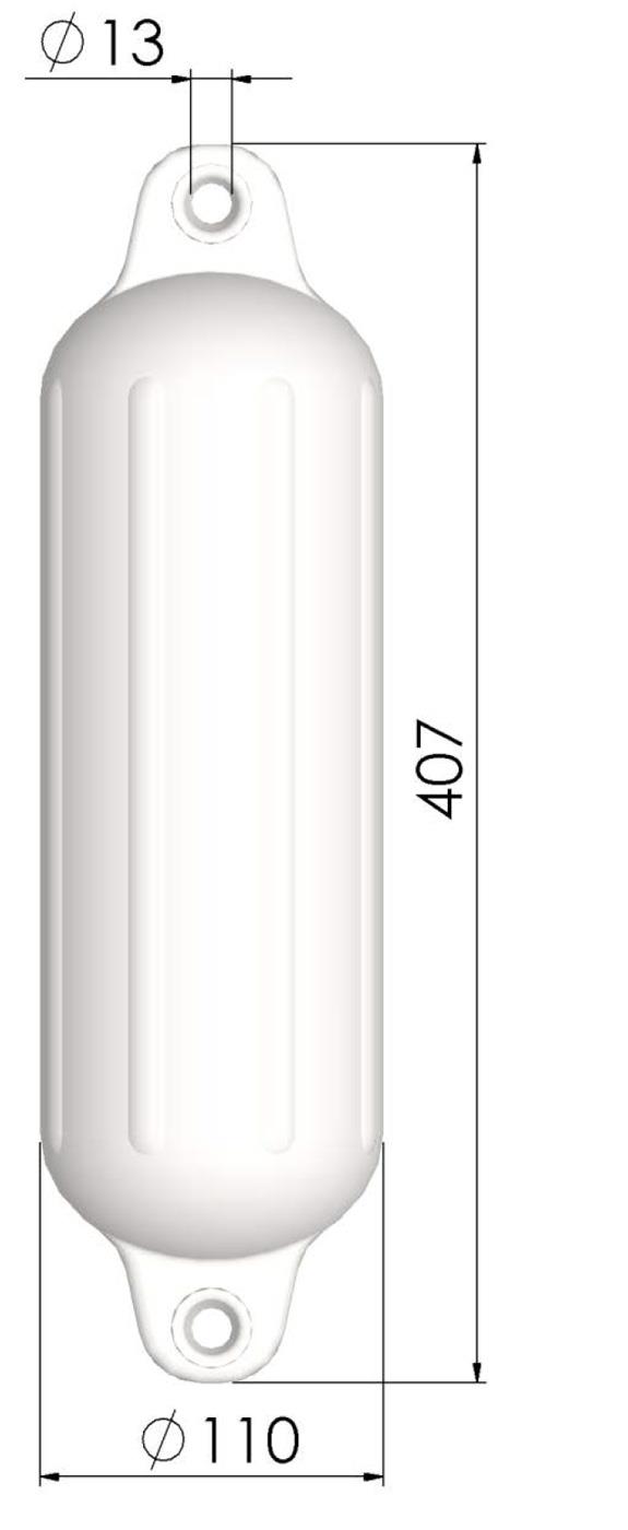 Polyform G2 - lang fender in wit