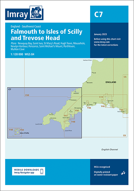 IMRAY CHART C7 Falmouth to Isles of Scilly and Trevose Head