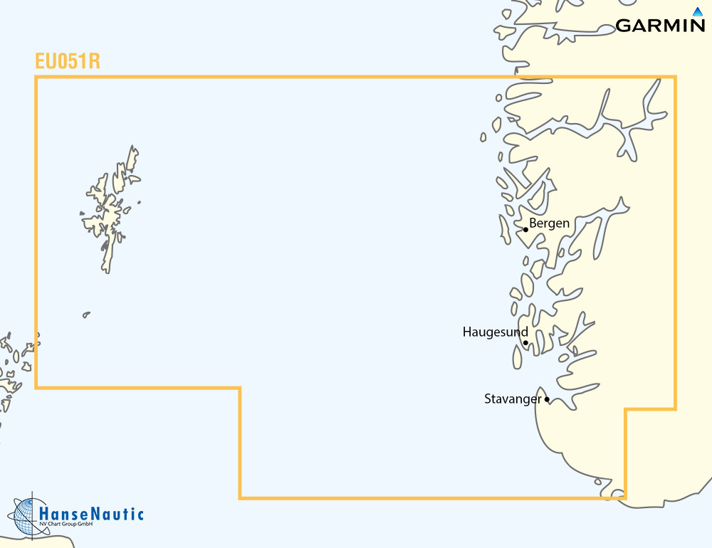 BlueChart Norwegen Südwestküste bis Shetlands (Lista-Sognefjorden) g3 XEU051R