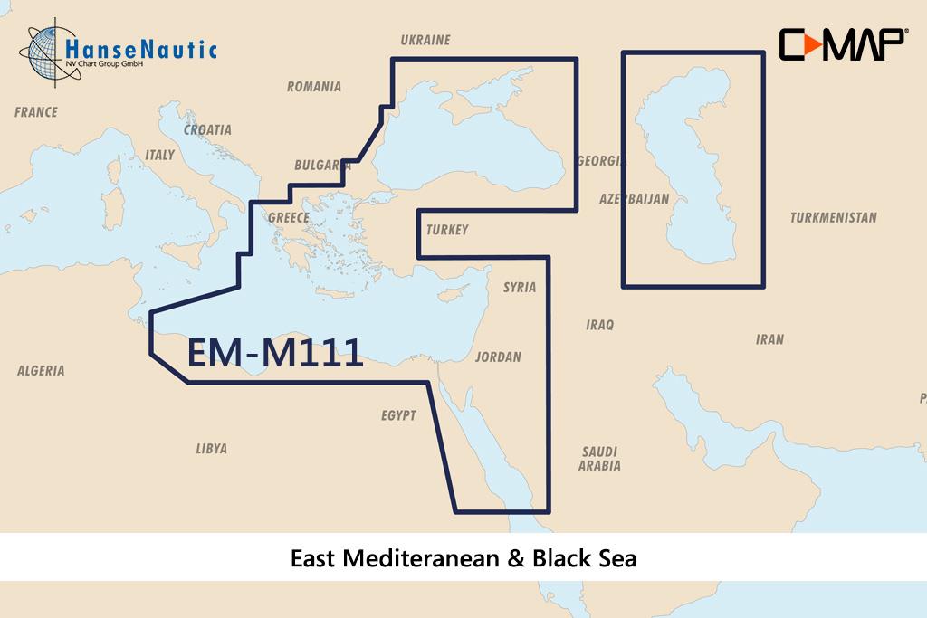 C-MAP MAX Wide EM-M111 East Medit. Black Sea