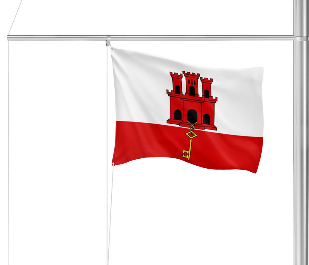 Gastlandvlag Gibraltar 20x30cm