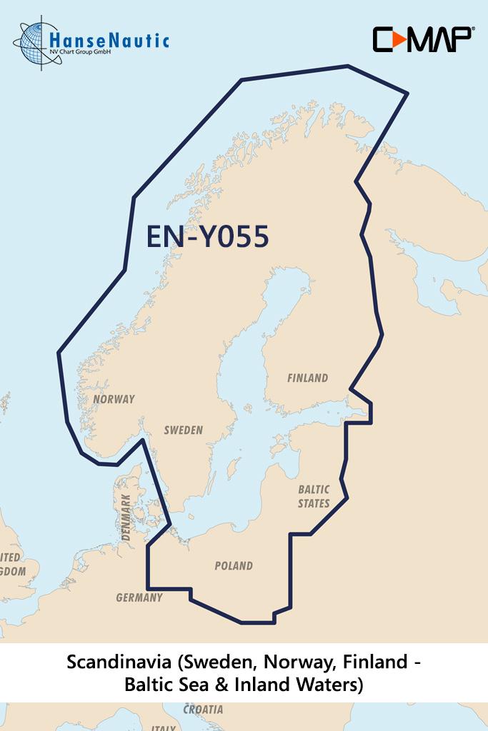 C-MAP Discover Skandinavien (Schweden Norwegen Finnland - Ostsee u. Binnengewässer) EN-Y055