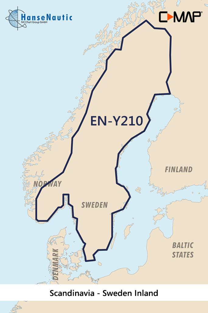 C-MAP Discover Skandinavien Schweden Binnengewässer EN-Y210