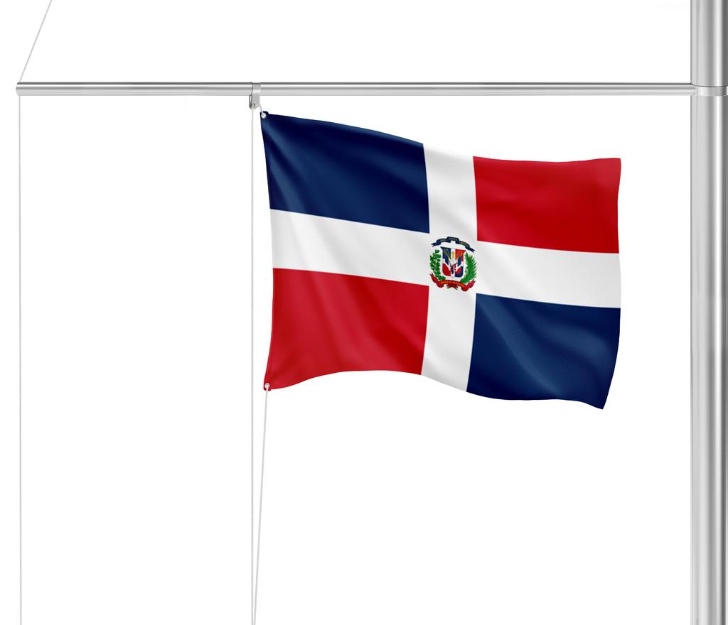 Gastlandvlag Dominicaanse Republiek 20x30cm - Glanzend Polyester 