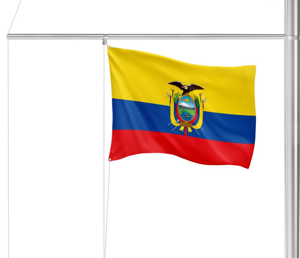 Gastlandvlag Ecuador 20x30cm - Glanzend polyester