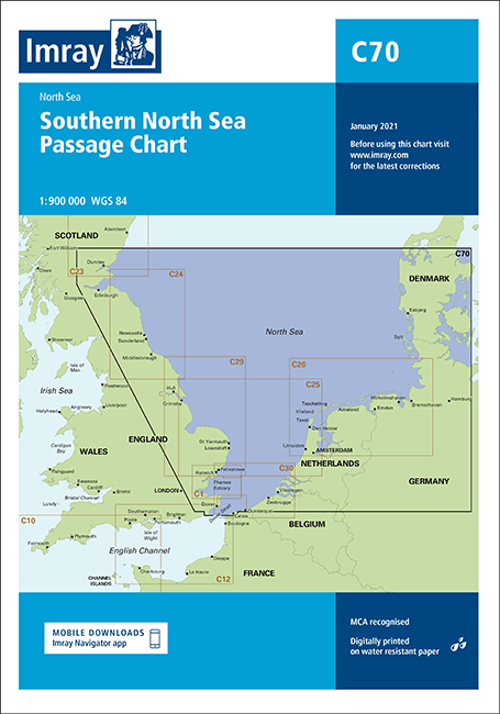 IMRAY CHART C70 Southern North Sea Passage Chart