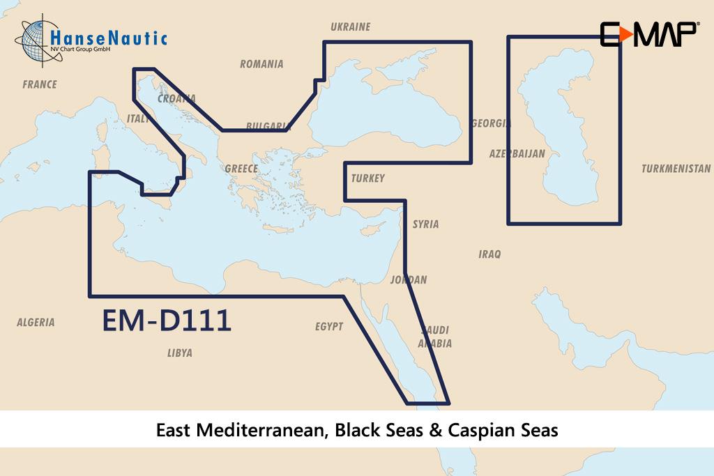 C-MAP 4D MAX+ Wide EM-D111 East Medit. Black Caspian Seas