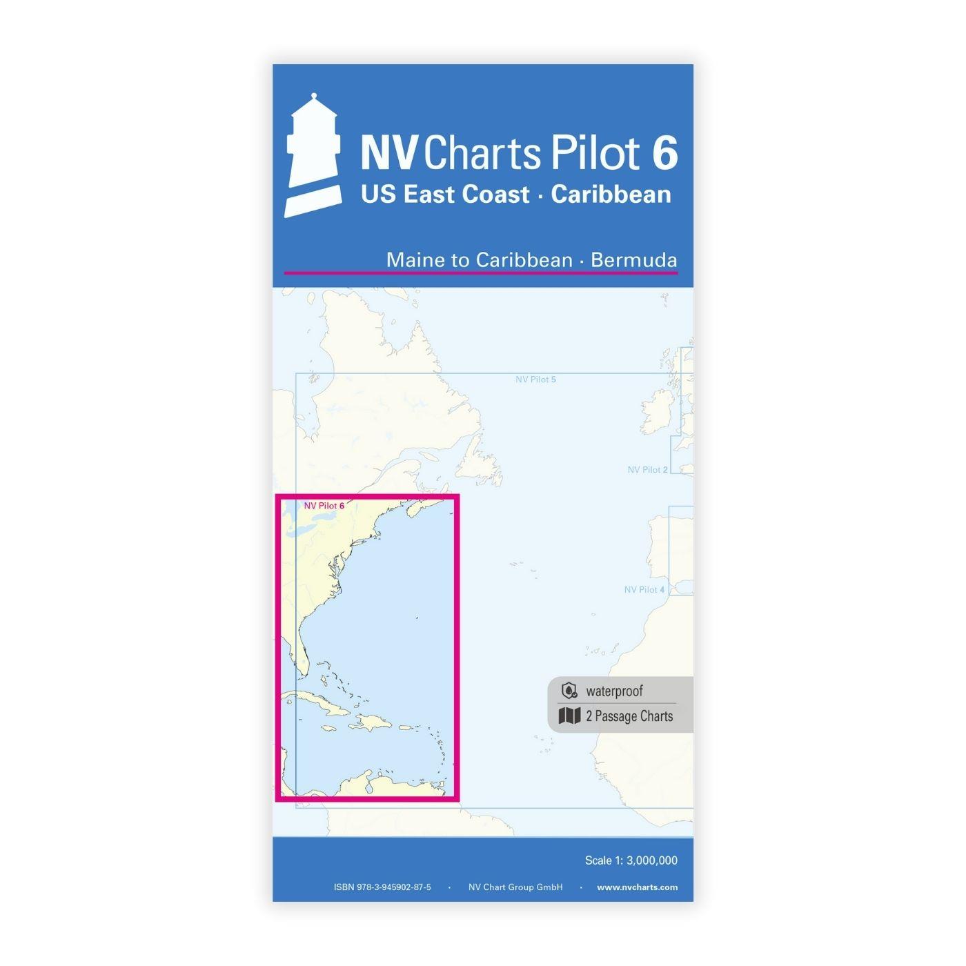NV Charts Pilot 6 - US East Coast Maine to Caribbean • Bermuda