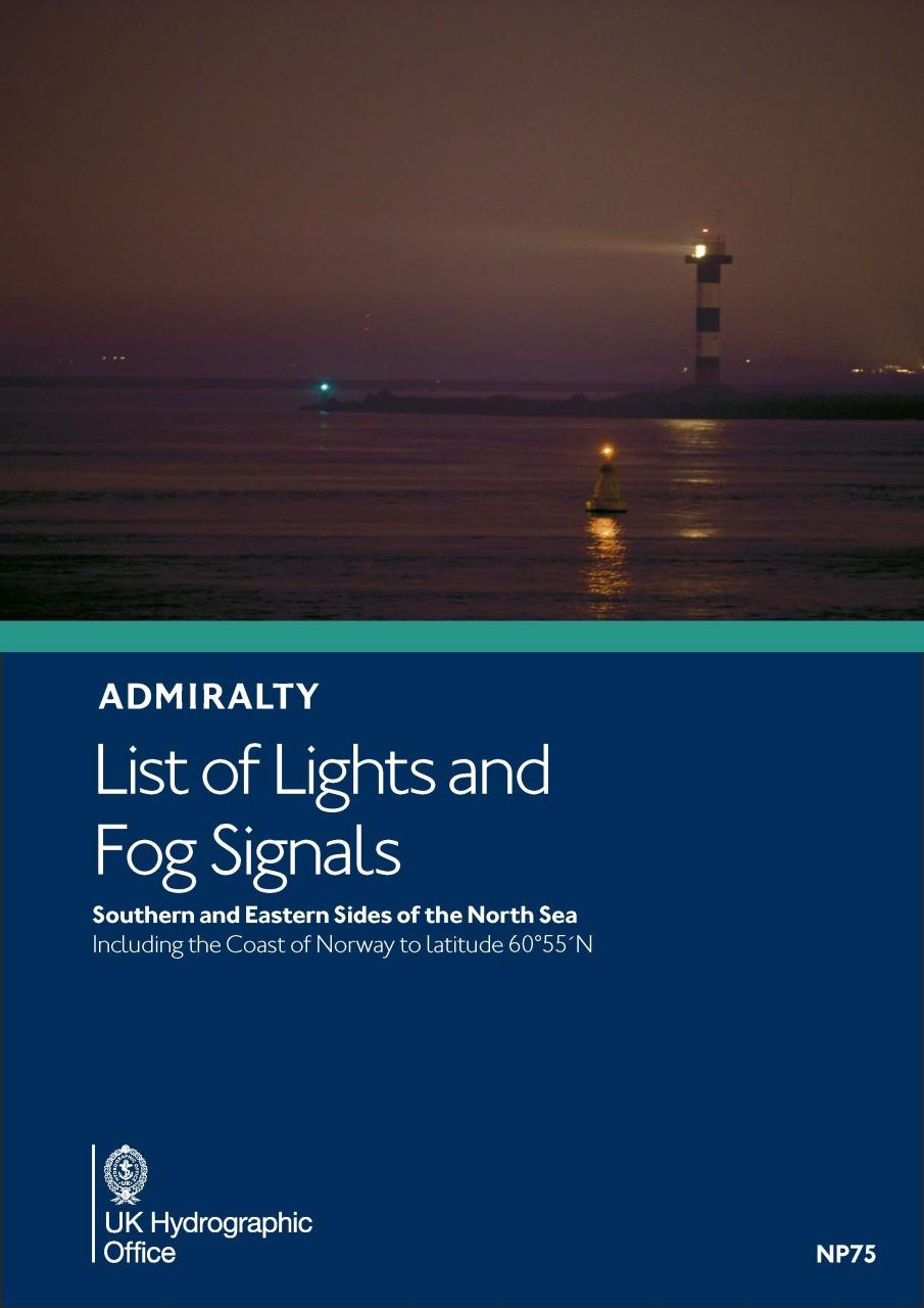 ADMIRALTY NP75 Lights List Vol B - S & E sides of North Sea