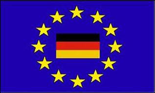 Gastlandvlag Europa 30X45cm met Duitslandvlag