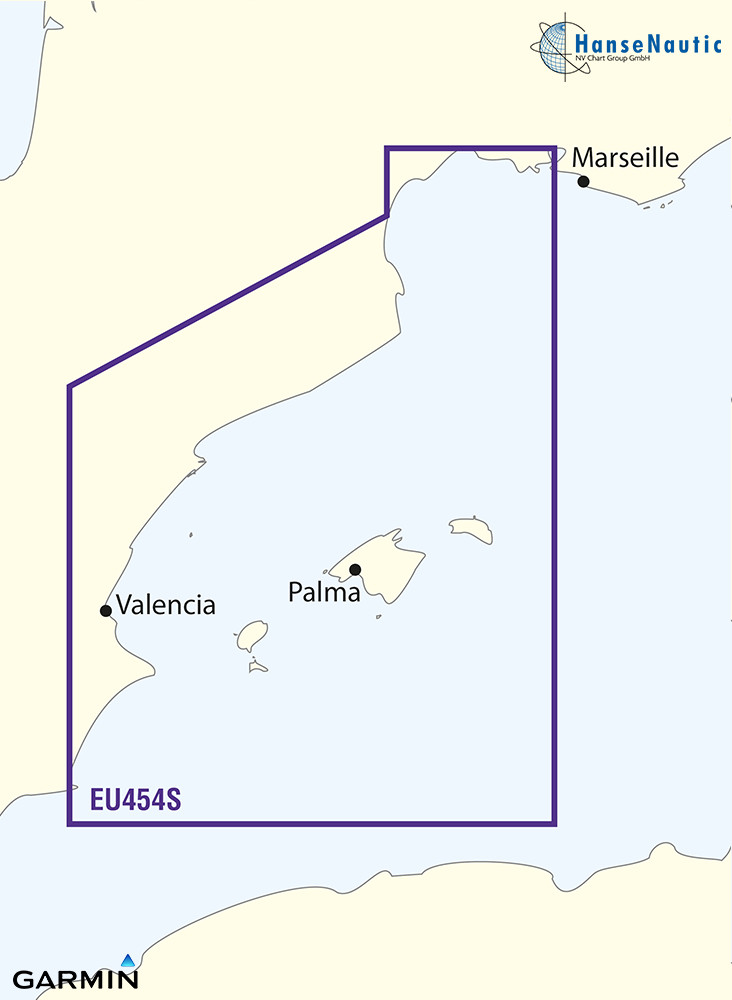 BlueChart Mittelmeer - Balearen NE-Spanien (Barcelona and Valencia) - g3 Vision VEU454S