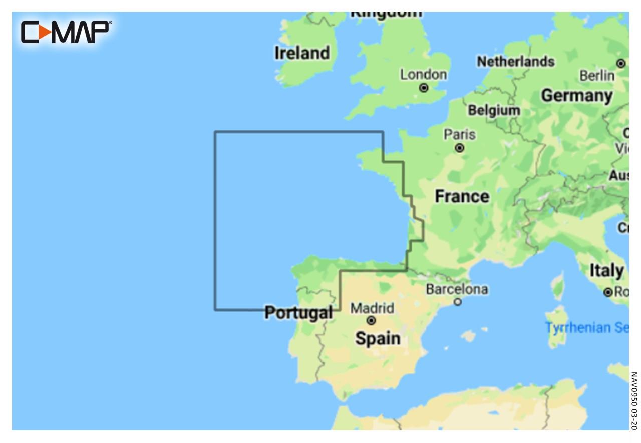 C-MAP Discover Atlantikküste Biskaya (Frankreich u. Nordspanien) EW-Y207