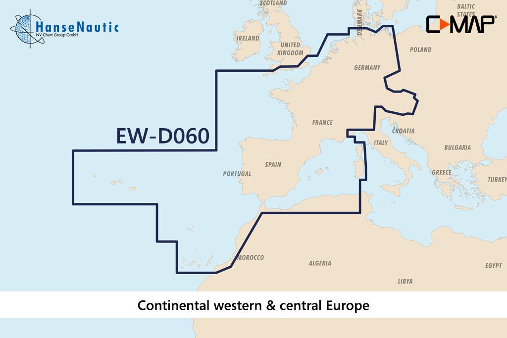 C-MAP 4D MAX EW-D060 Continental West- und Zentraleuropa