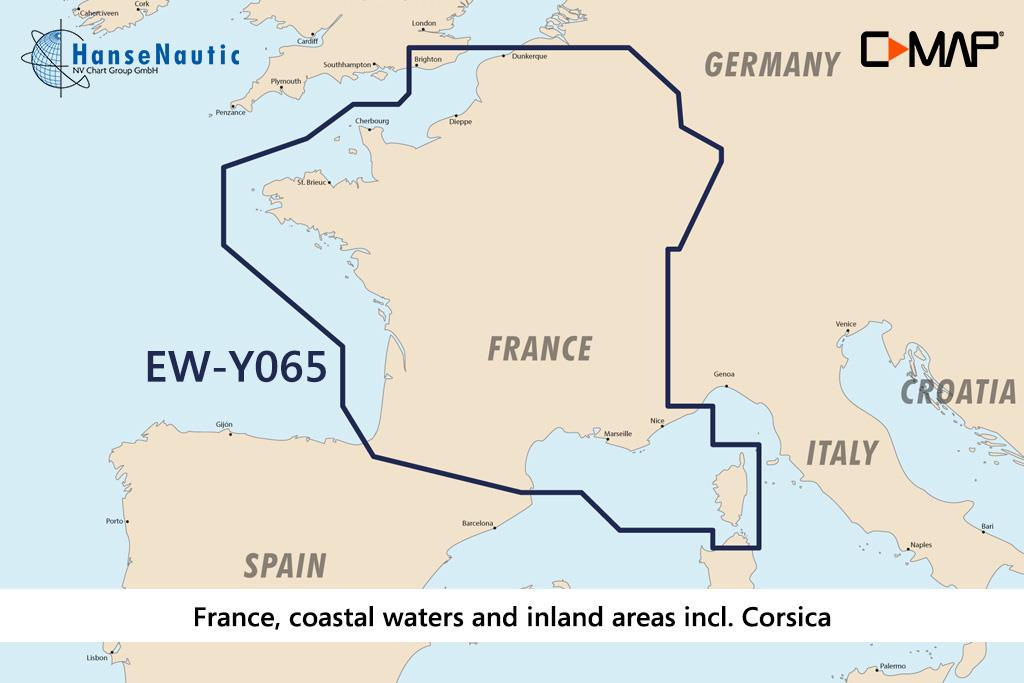 C-MAP Reveal Frankreich Küsten- und Binnengewässer mit Koriska EW-Y065