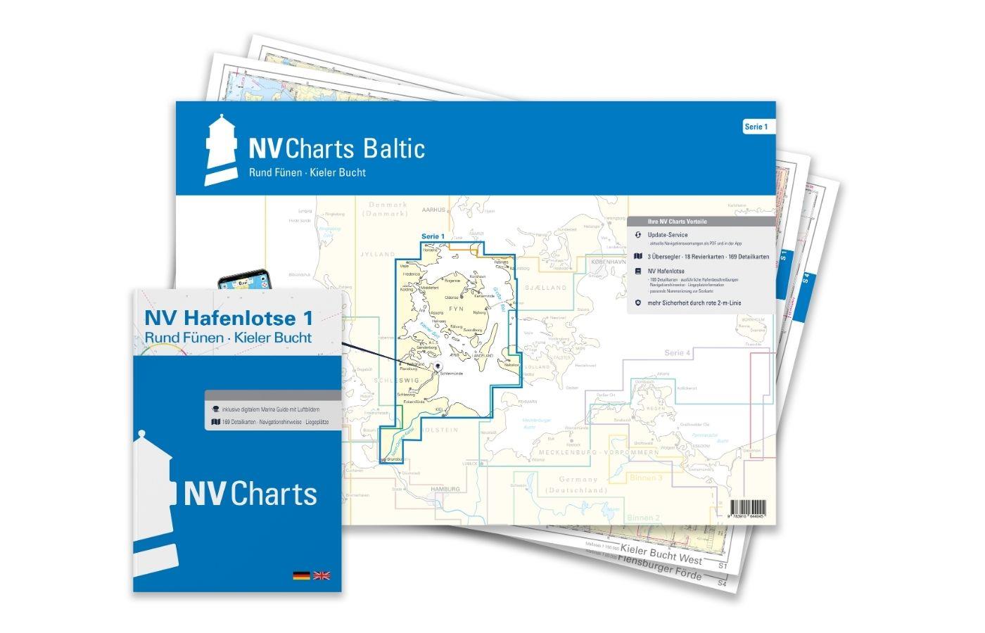 NV Charts Baltic Serie 1 Plano Rund Fünen-Kieler Bucht